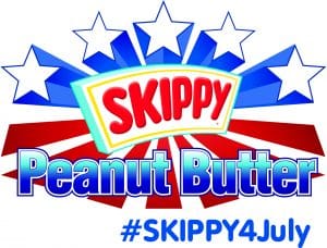 The Skippy Logo. I'm working together with Skippy to  create these peanut butter brownies.