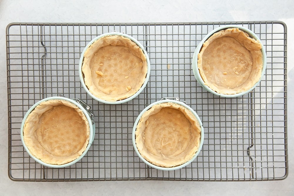 Baked pastry cases, ready to be filled