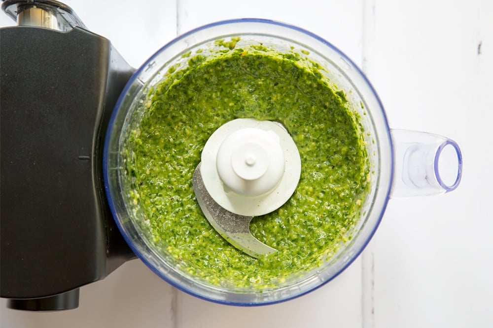 Season the pesto to taste