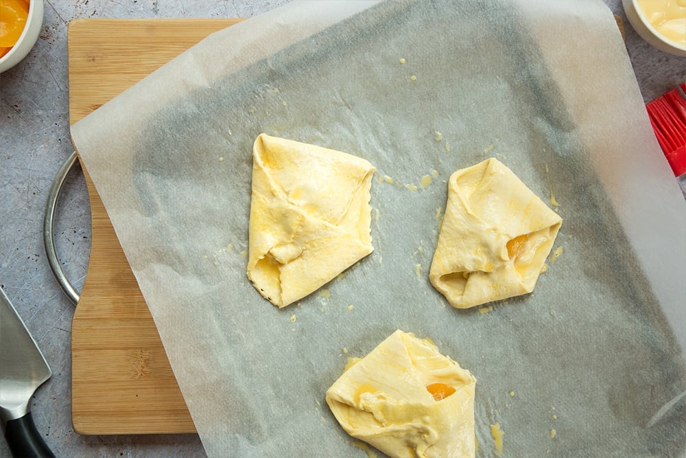 Brush your apricot pastries with egg