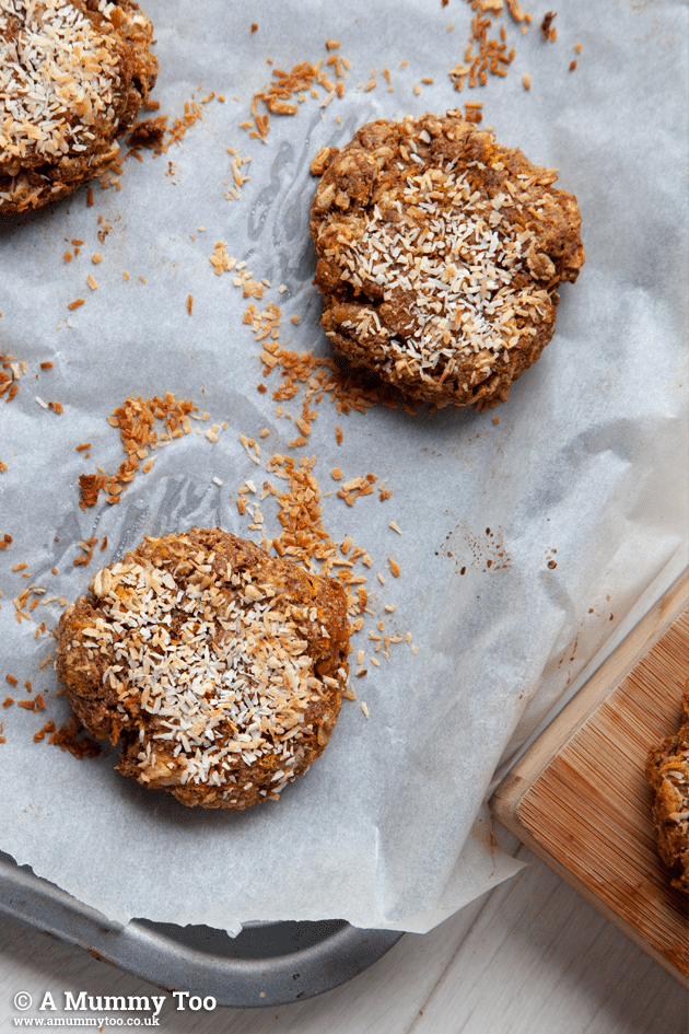 Close up of these delicious jumbo carrot cake breakfast cookies