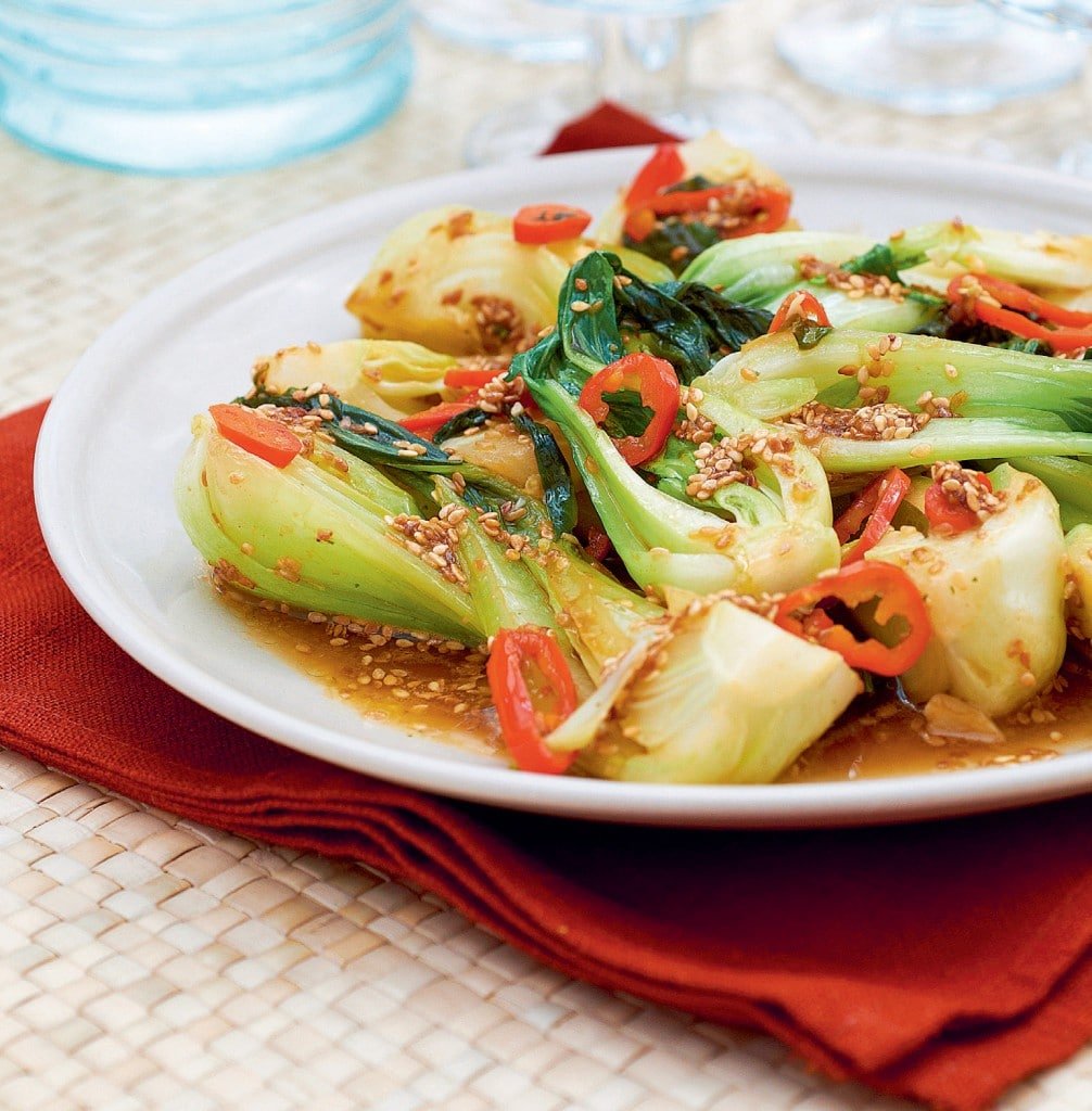 Spicy pak choi with sesame sauce - A Mummy Too