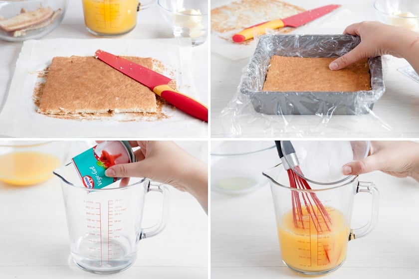 Making the orange jelly layer