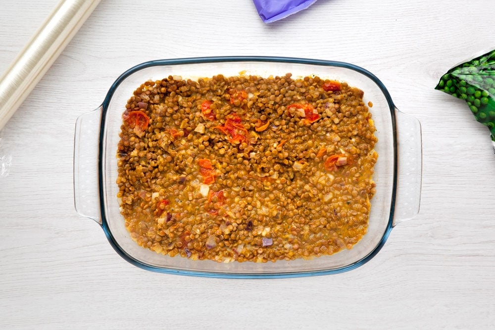 Cooked creamy spiced lentils