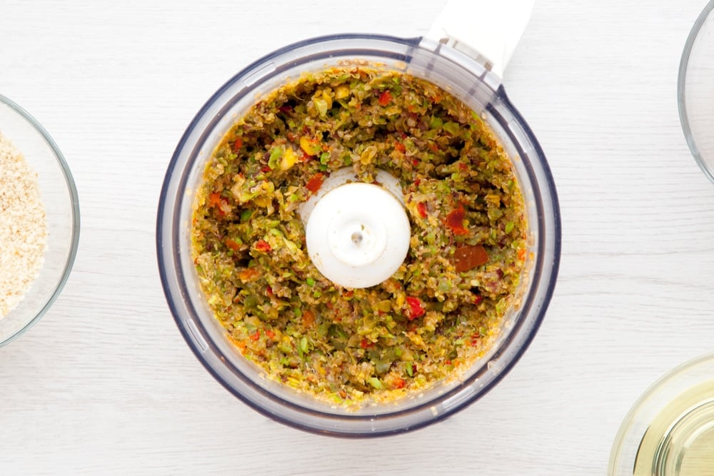Pulse the quinoa mix in a food processor