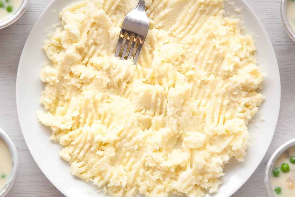 Mashed potato on a plate