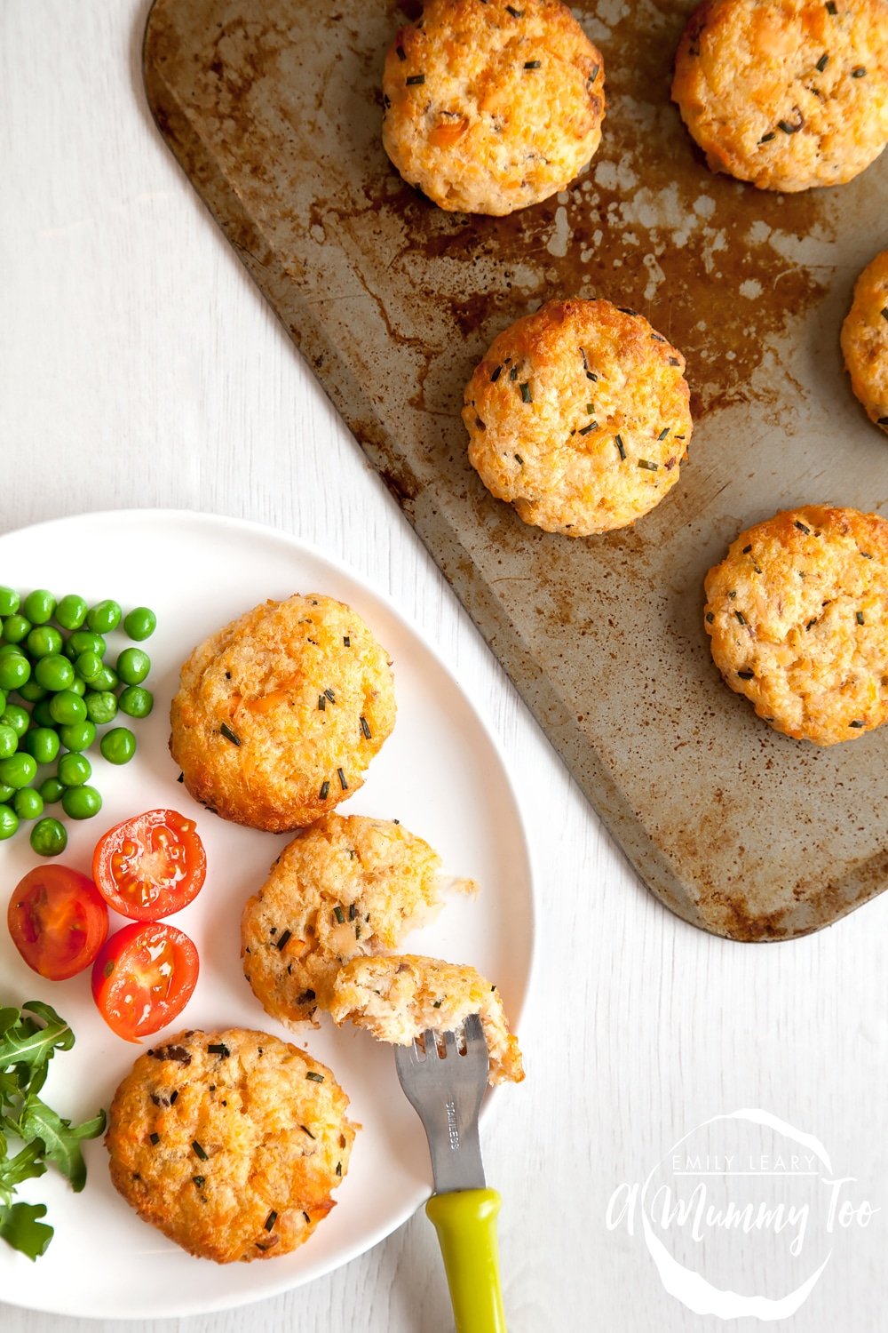 Easy, homemade salmon fishcakes and no need to crumb them first! And they're baked not fried!