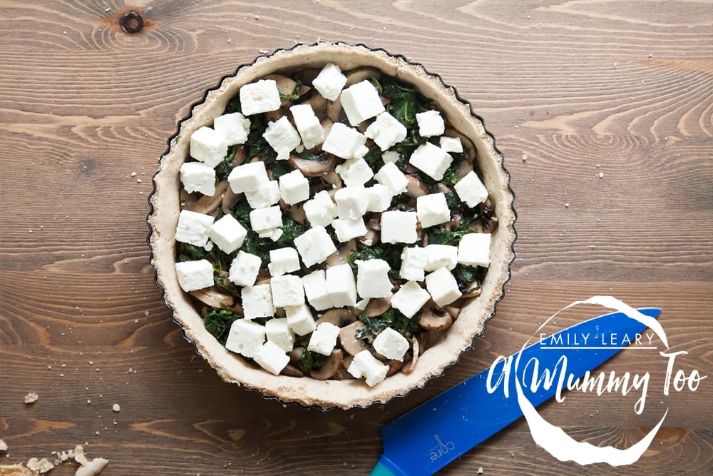 Top your quiche with feta