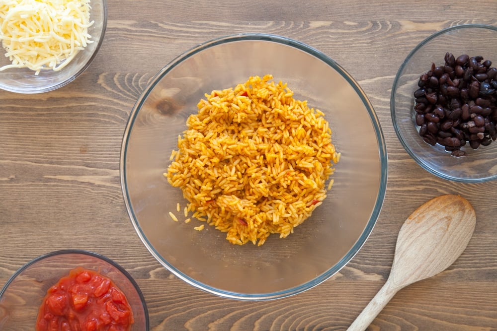 Cooked mexican style rice