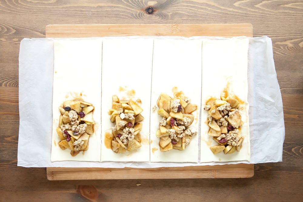 Sprinkle the apple topping with Nature's Path fruit and nut granola