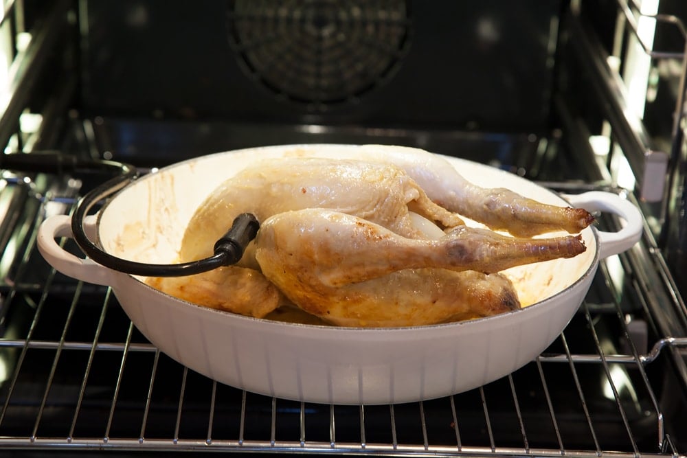 Roasting the sage and onion roast chicken