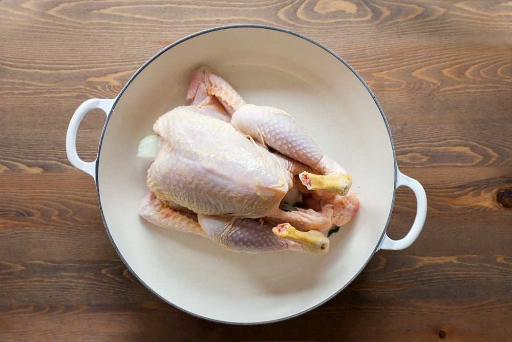 Preparing the sage and onion roast chicken