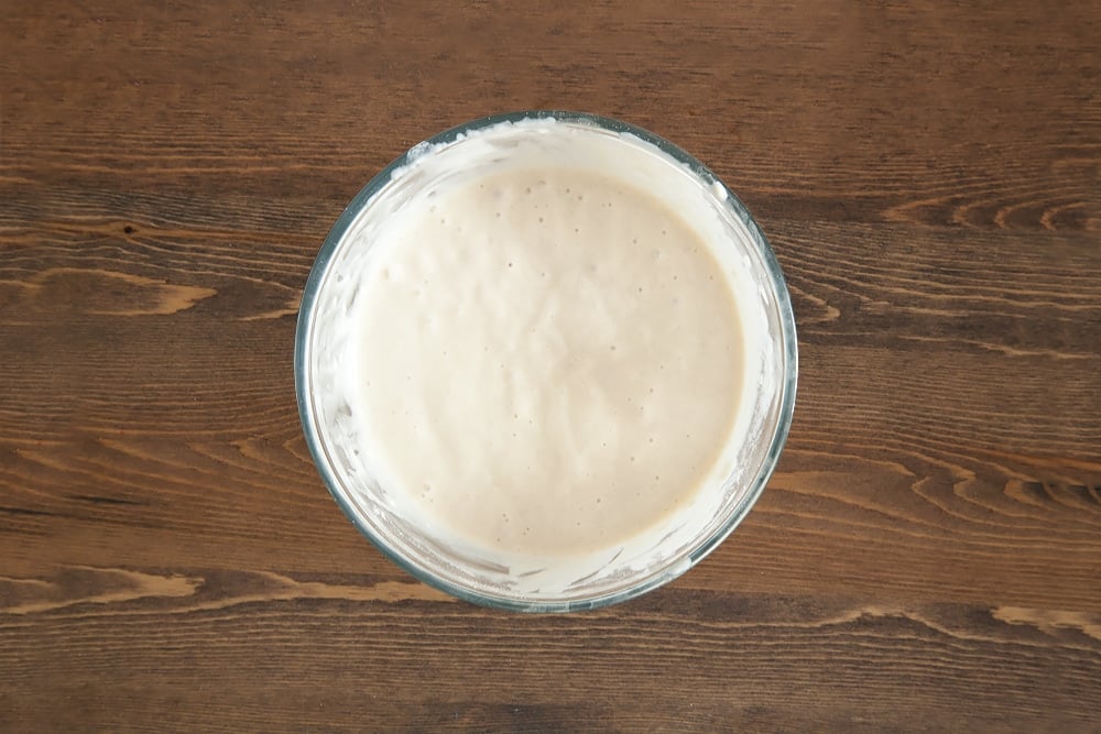 Mixing the coconut pancake batter