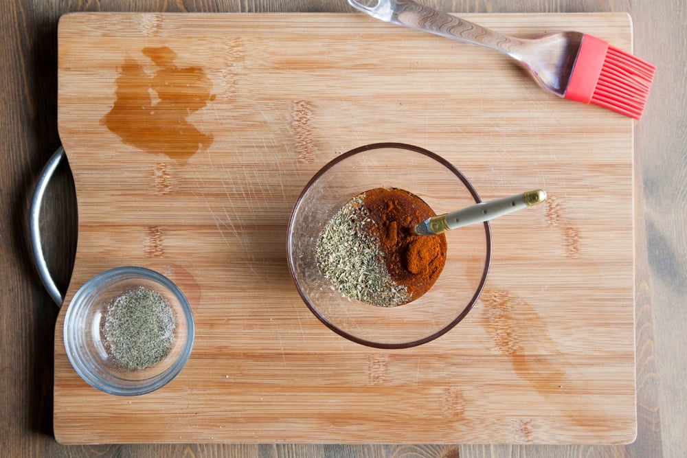 Preparing the glaze in a bowl