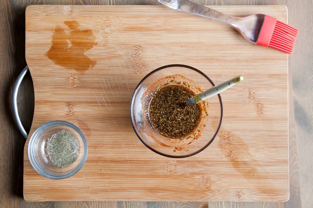 Preparing the piri piri glaze