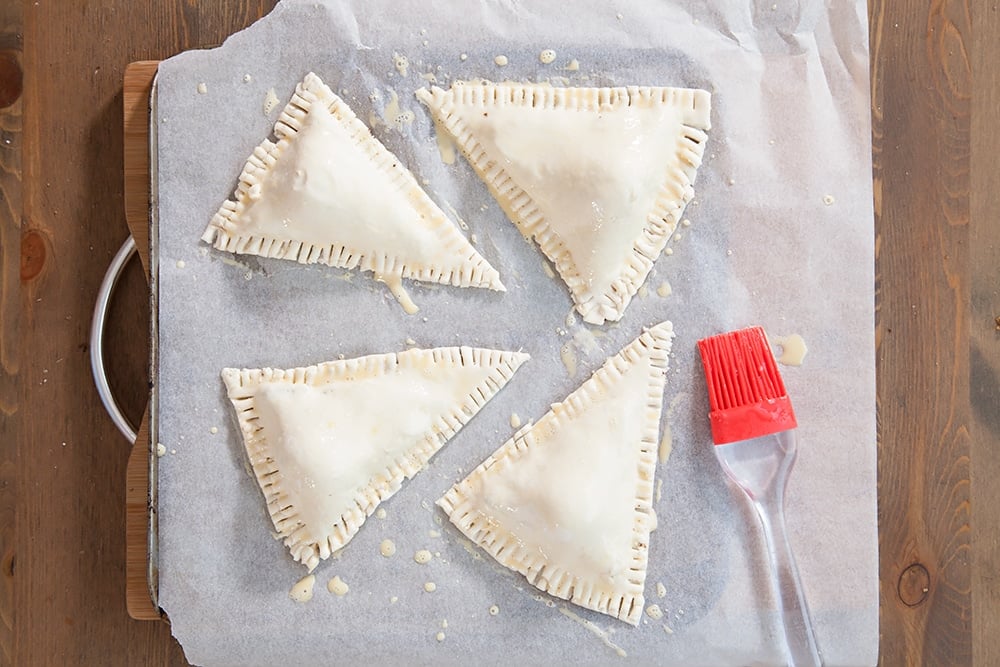 Preparing the gluten-free chocolate and strawberry parcels