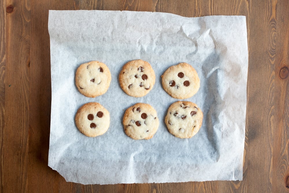 Freshly baked gluten-free chocolate chip cookies