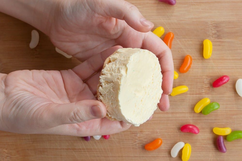 Assembling the gluten-free ice cream sandwiches