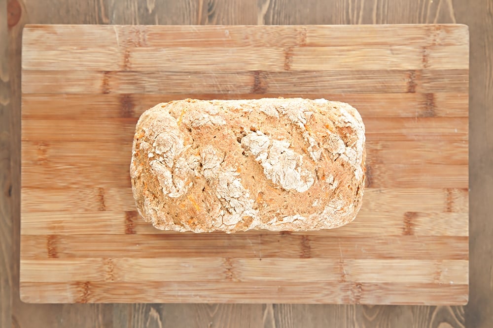 Freshly baked carrot soda bread