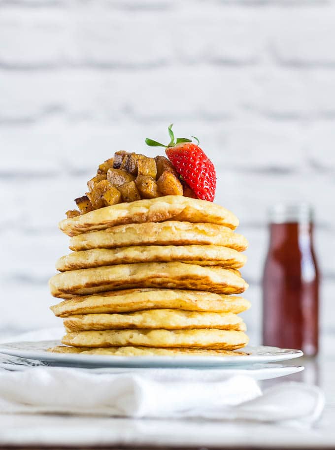 semolina pancakes with maple and nutmeg plantains by recipes from a pantry