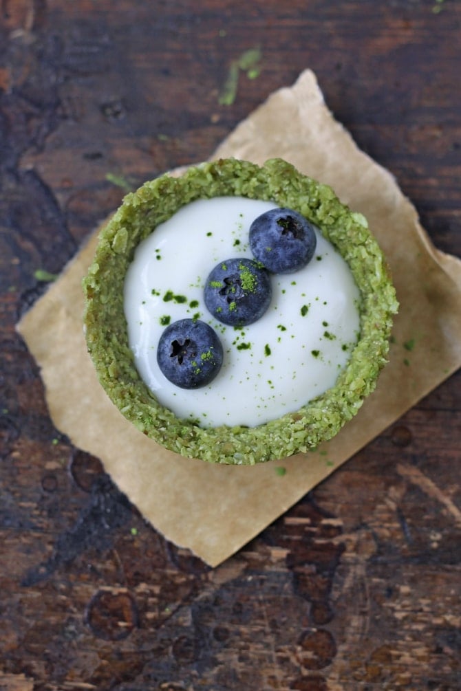  Matcha Coconut and Yoghurt Tarts by Veggie Desserts