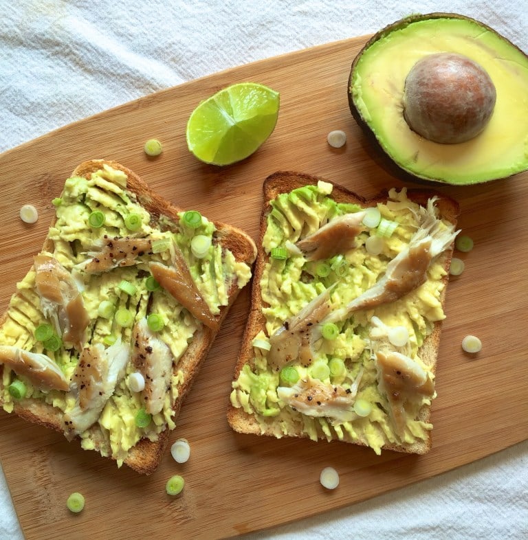 avocado toast with smoked mackerel and lime by family friends food