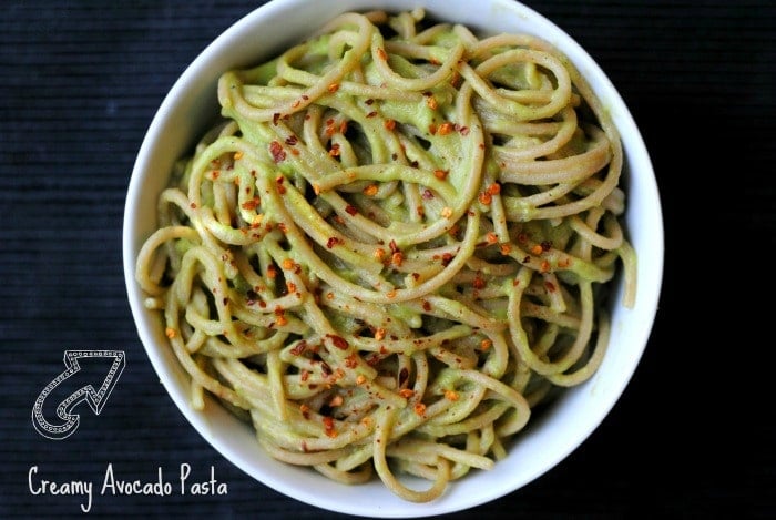 creamy avocado pasta by hungry healthy happy