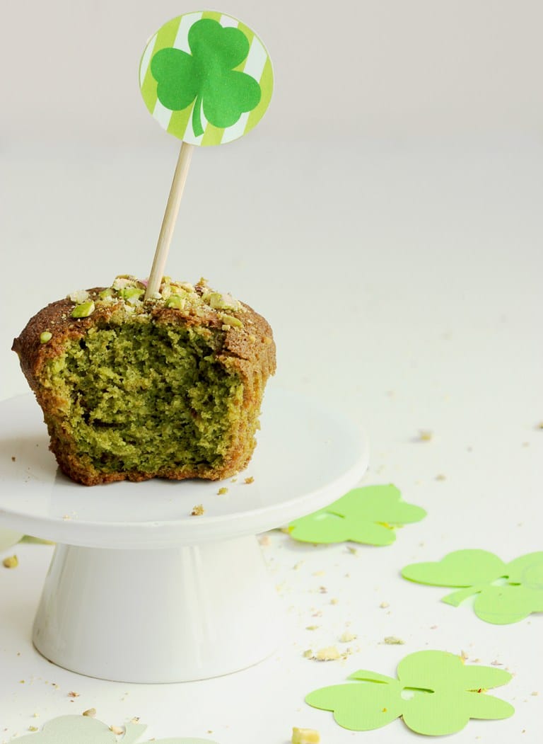 matcha green tea and pistachio muffins by the petite cook