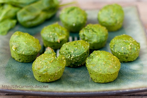 spinach quinoa muffins by life currents