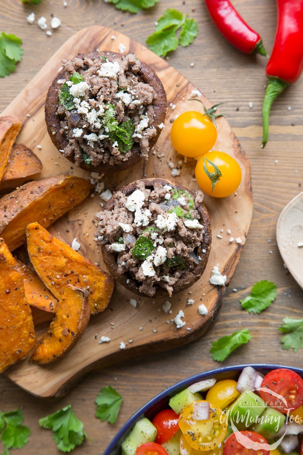 This Irish beef stuffed portobello mushrooms is a wonderful dish for Summer parties, BBQs and picnics