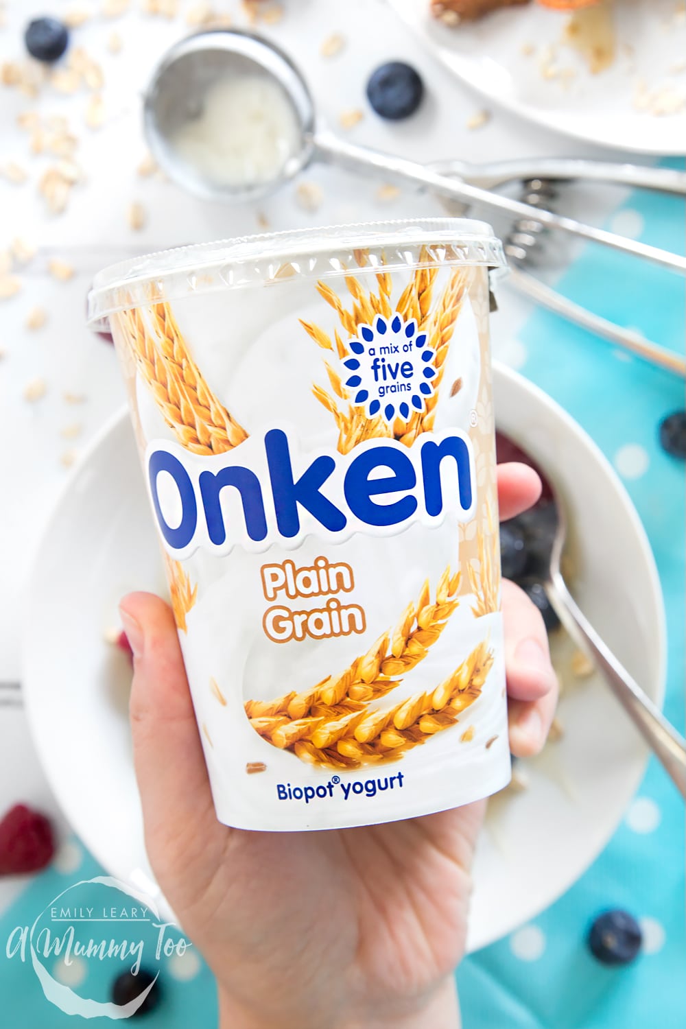 This breakfast froyo is made with Onken Plain Grain