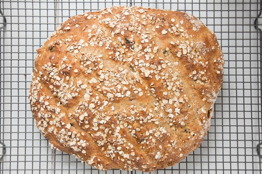 Allow your handmade fruit loaf to cool on a wire rack