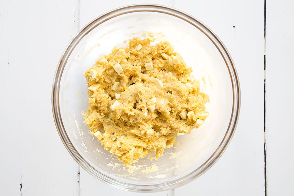 Sweetcorn and white chocolate cookie dough