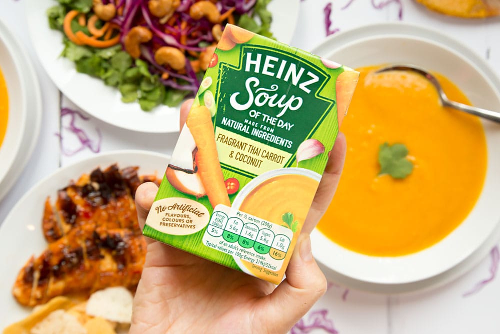 Heinz Soup of the Day fragrant Thai carrot and coconut soup