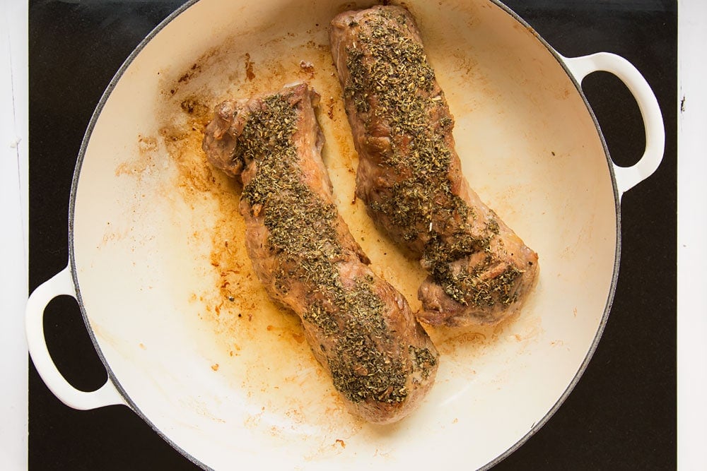 Seared Welsh Lamb, topped with the oregano, sage and thyme mix