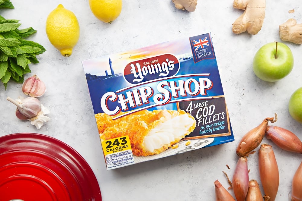 This cod and chips crusty rolls recipe features Young's chip shop large cod fillets