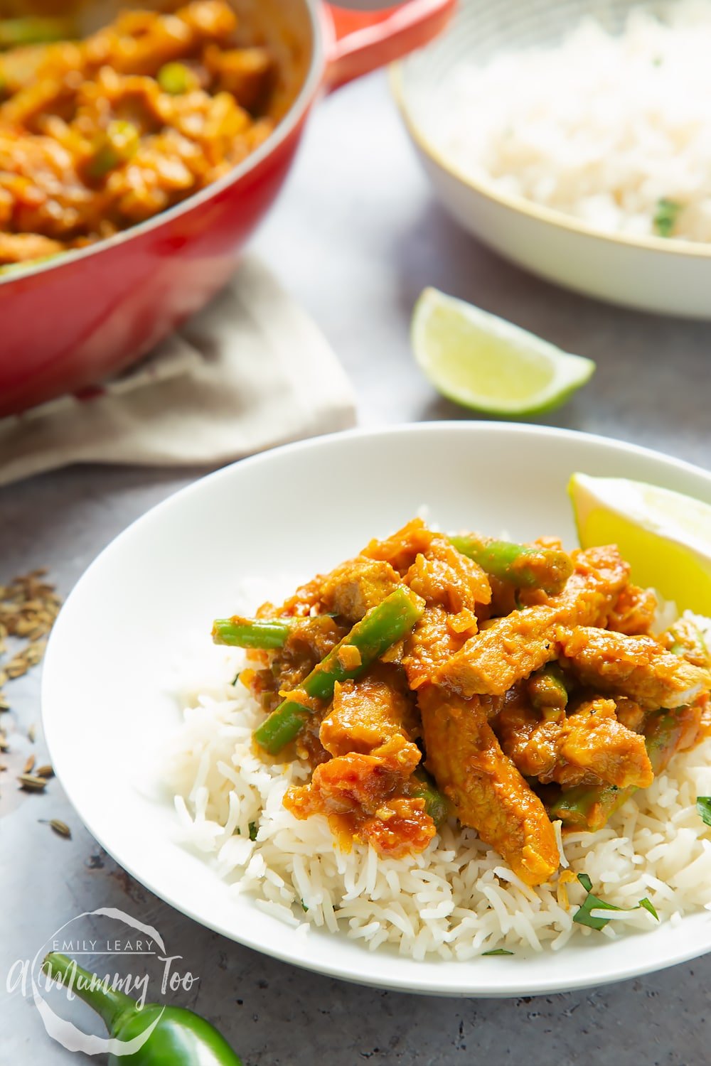 A close of up of Keralan Pandi, a South Indian coconut-pork curry