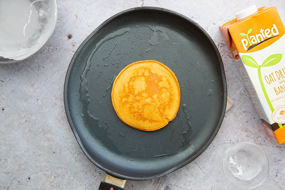 Flip your sweet potato pancake