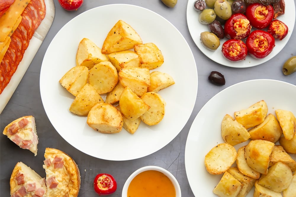 Serve your diced potatoes onto plates