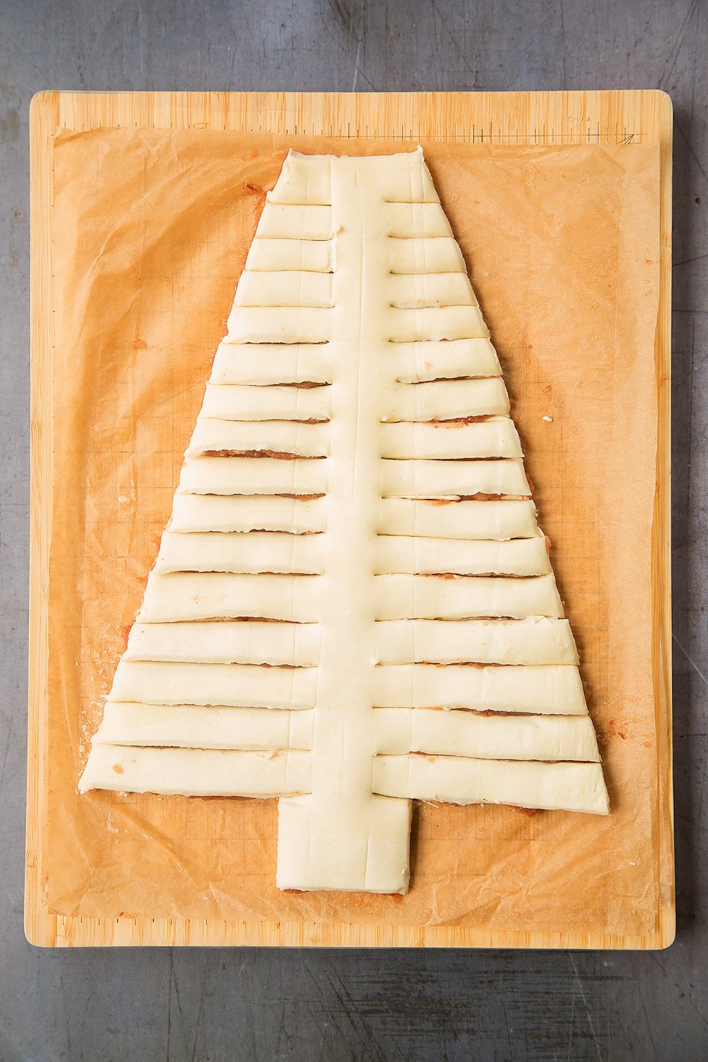 Slice to create a Christmas tree shape