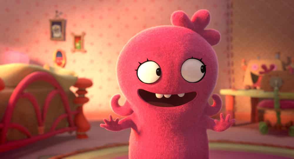 UglyDolls movie - a still showing an excited UglyDoll