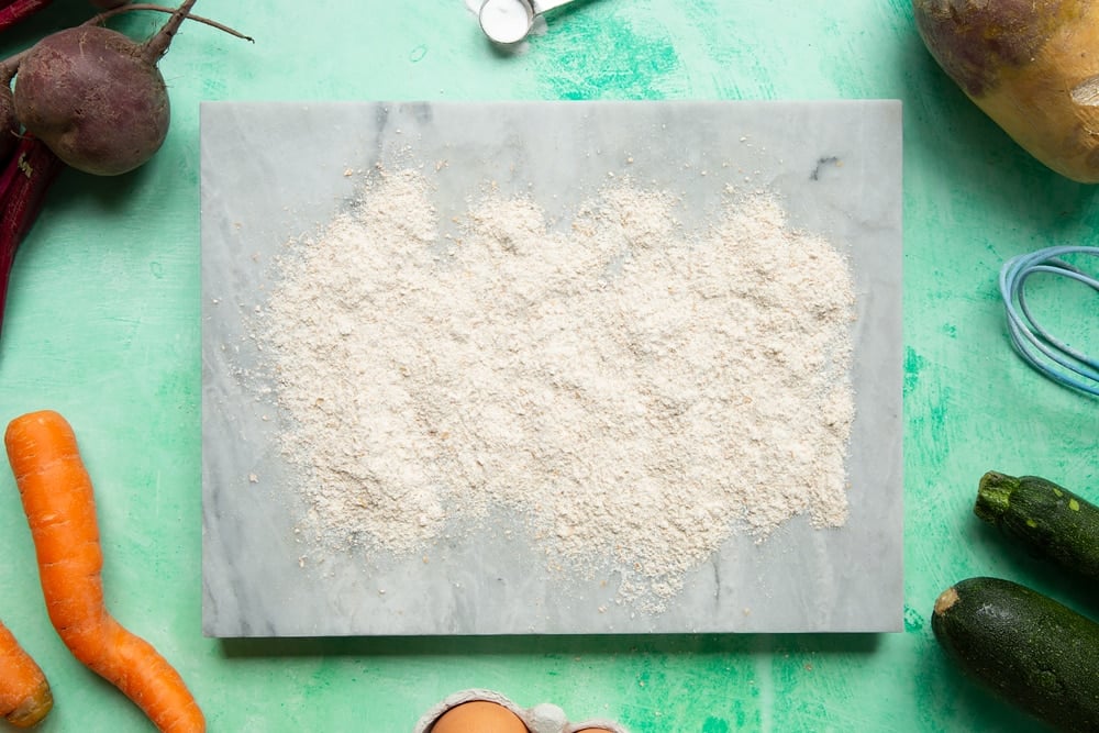 Vegetable soda bread rolls recipe - a well floured board.