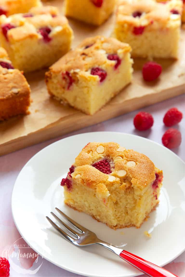 Raspberry Ruffle Tray Bake Recipe Raspberry and White Chocolate Traybake