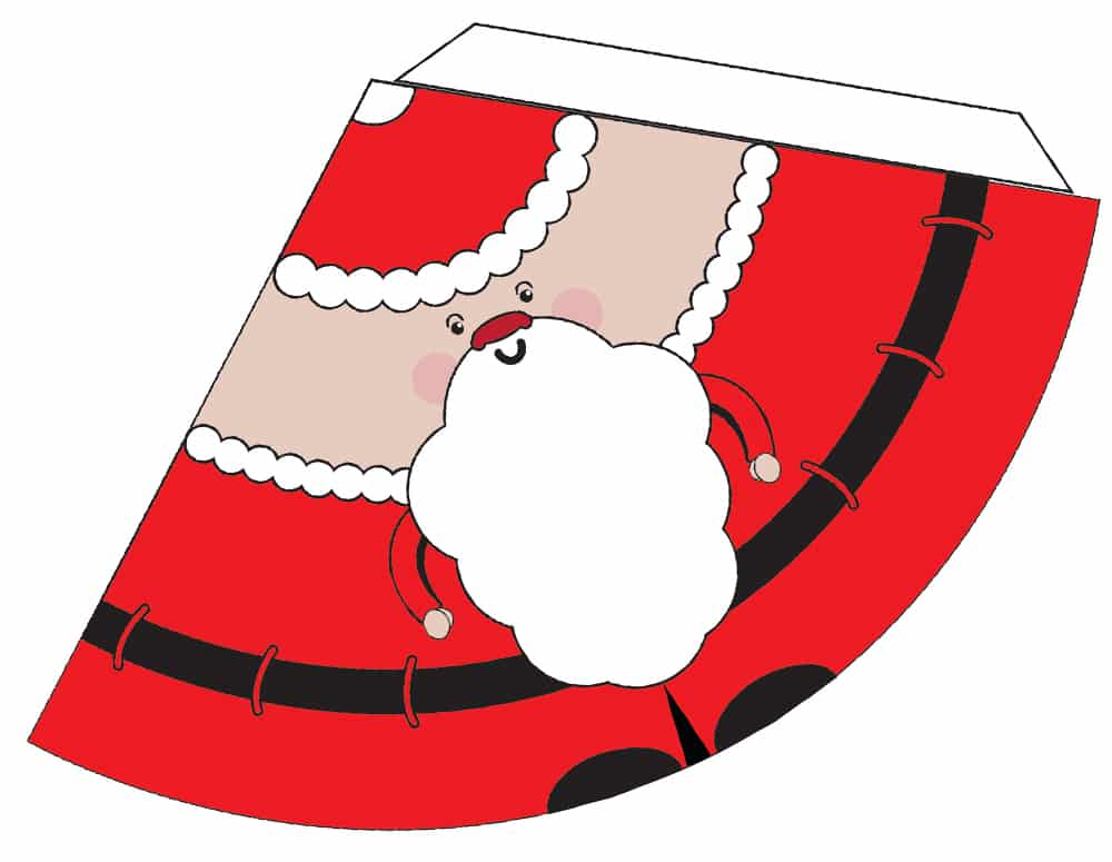 Full colour Santa Claus which can be cut out and stuck together to create a 3D Character. 