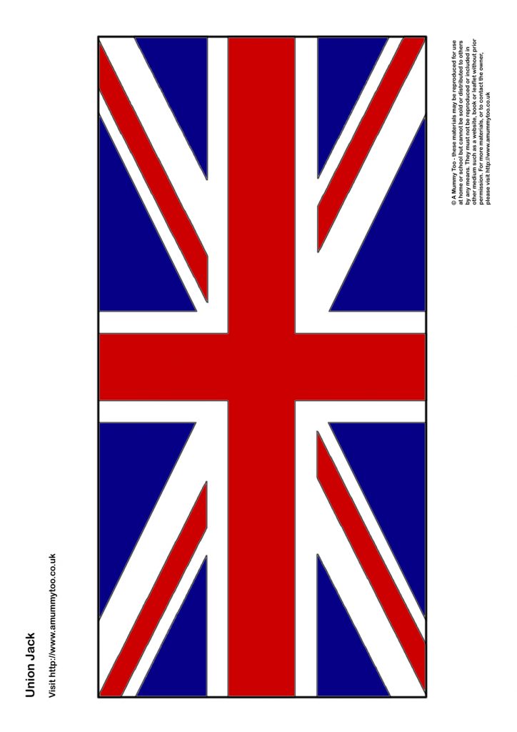 Union Jack Colouring In Template