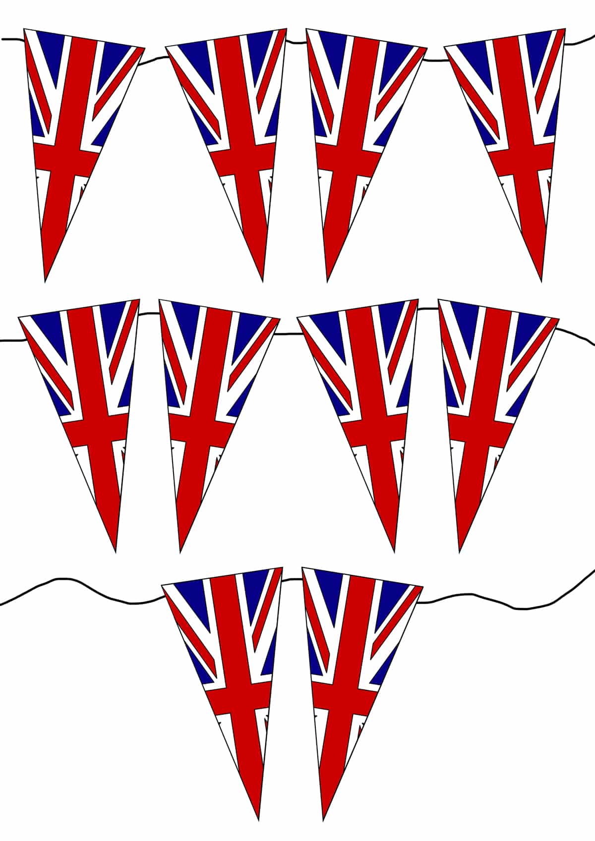 Colour and cut out Union Jack bunting template - A Mummy Too