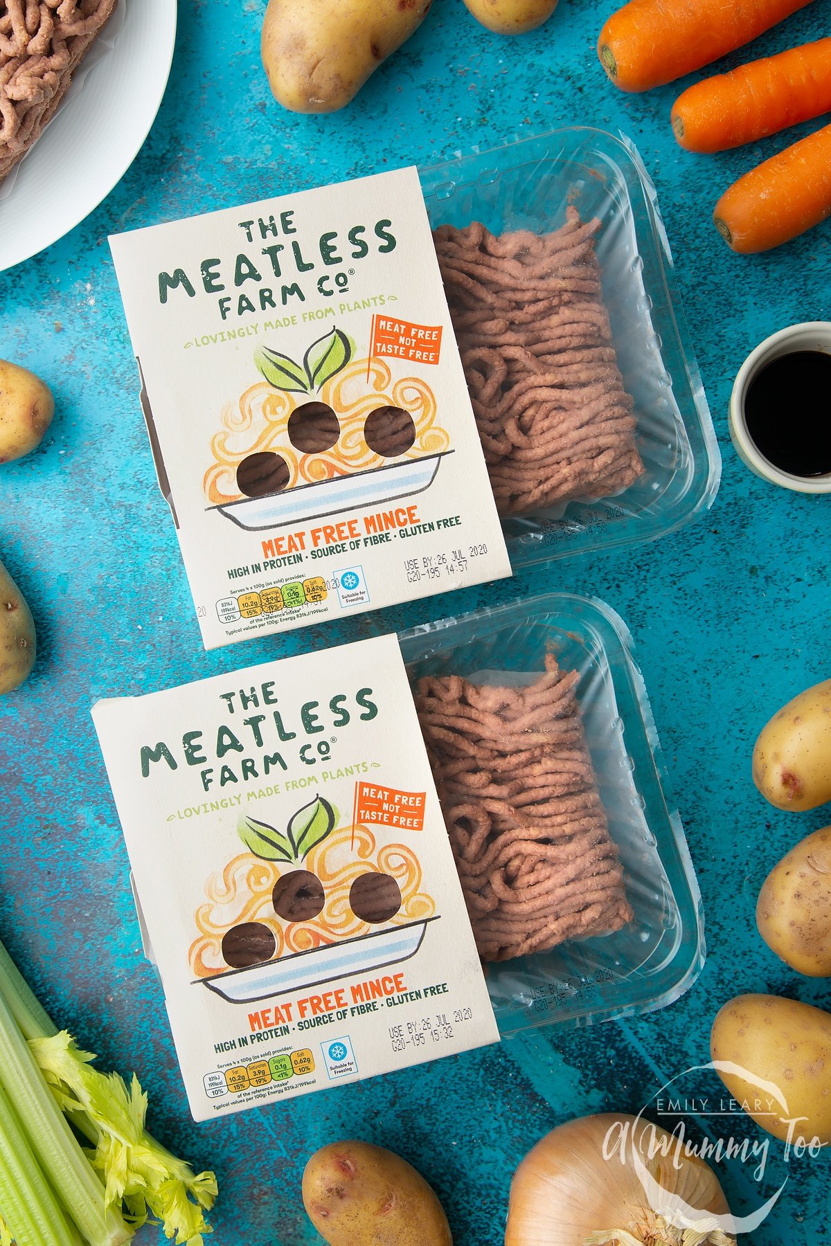 Two packets of The Meatless Farm Co Meat Free Mince. 