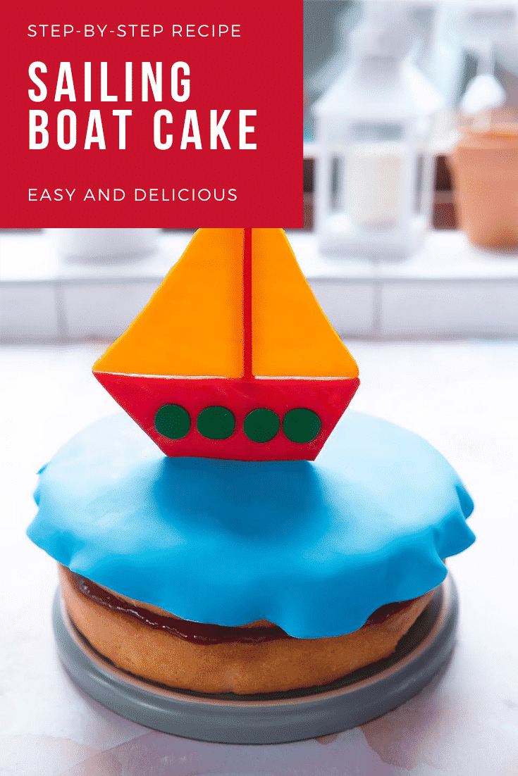 Sailing boat cake | Boat cake, Sailboat cake, Nautical birthday cakes