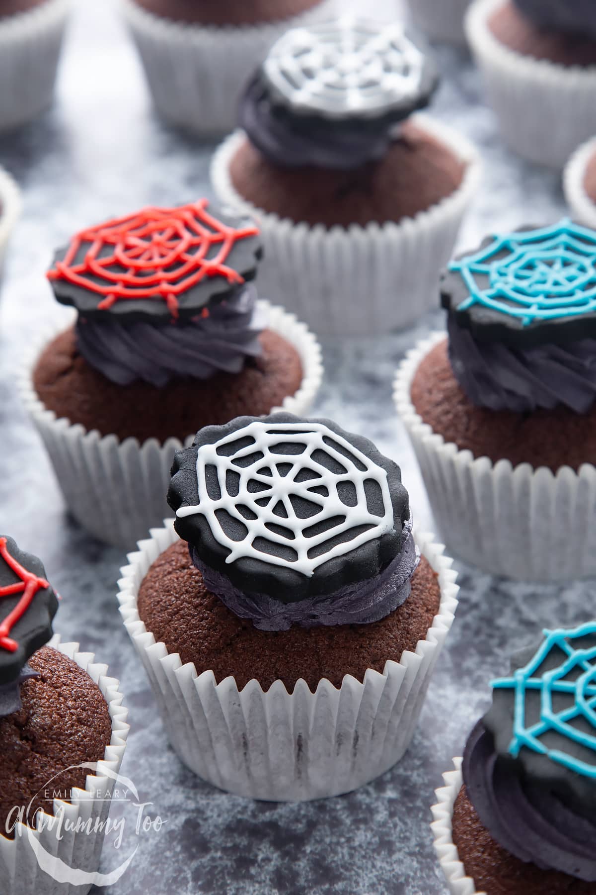 Spider Web Cupcakes