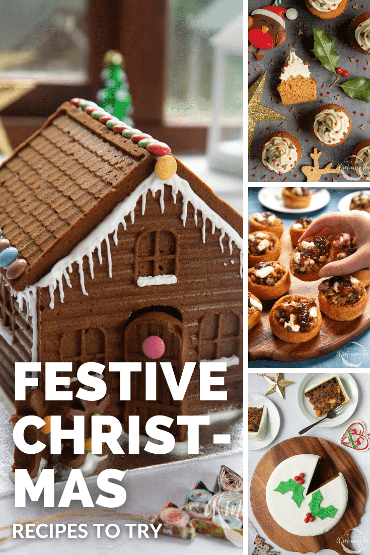 Combination of four images of different Christmas recipes used to promote the Christmas category page.